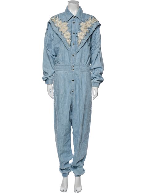 gucci jumpsuit blue|gucci denim jumpsuit.